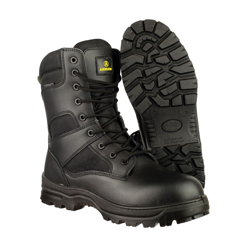 Amblers Safety Combat Leather Black Safety Boots