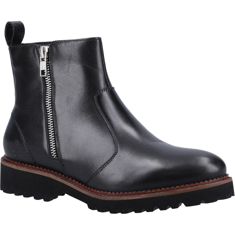 Hush Puppies Grace Zip Suede Women's Black Boots