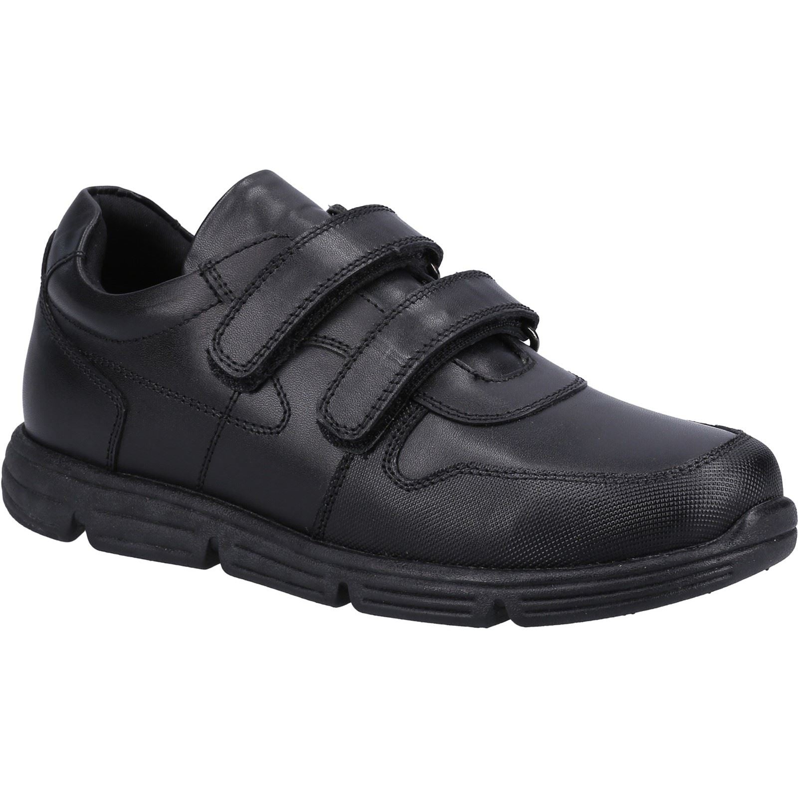 Hush Puppies Lucas JNR Leather Boys's Black Shoes
