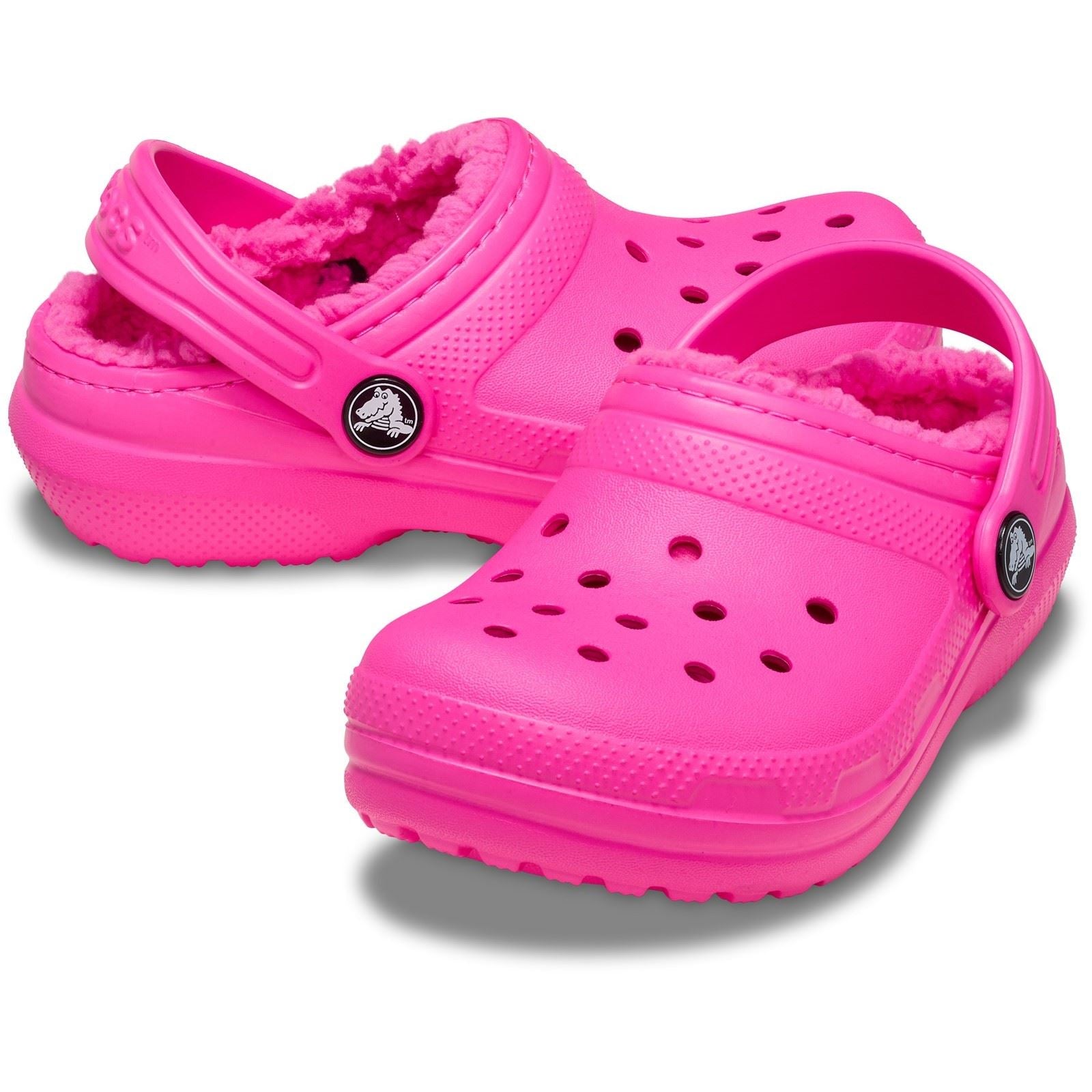 Crocs Classic Lined Thermoplastic Kid's Pink Crush Clogs