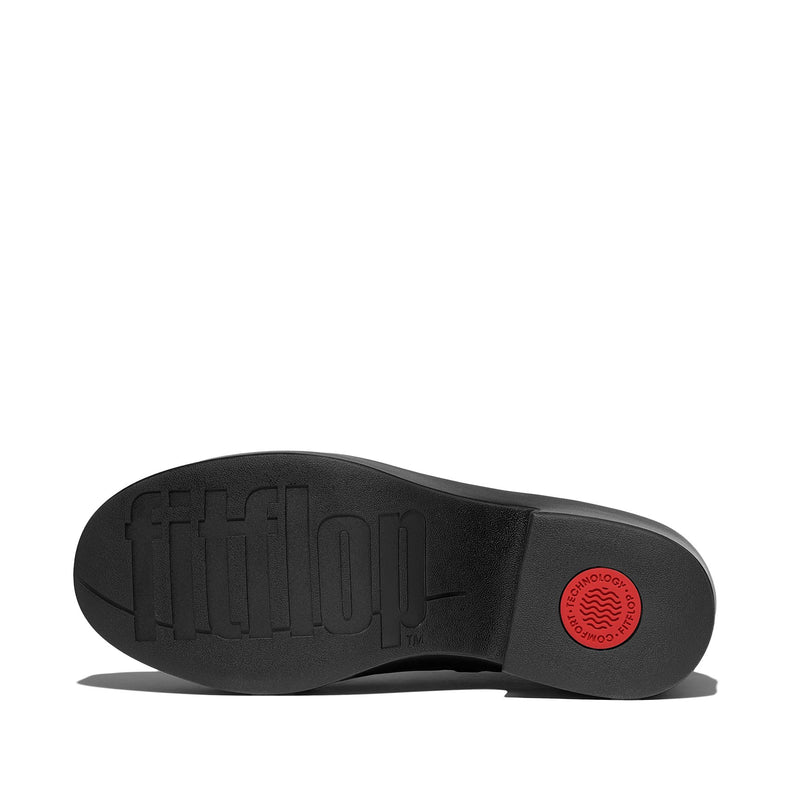 FitFlop Platfforms Heeled Leather Women's Black Boots
