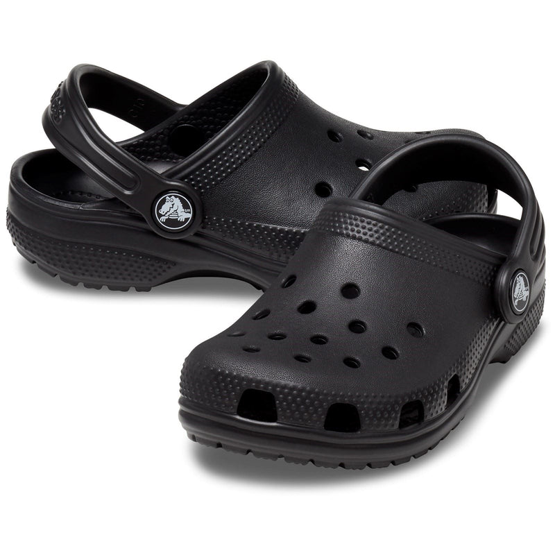Crocs Toddler Classic Croslite Rubber Black Loafers