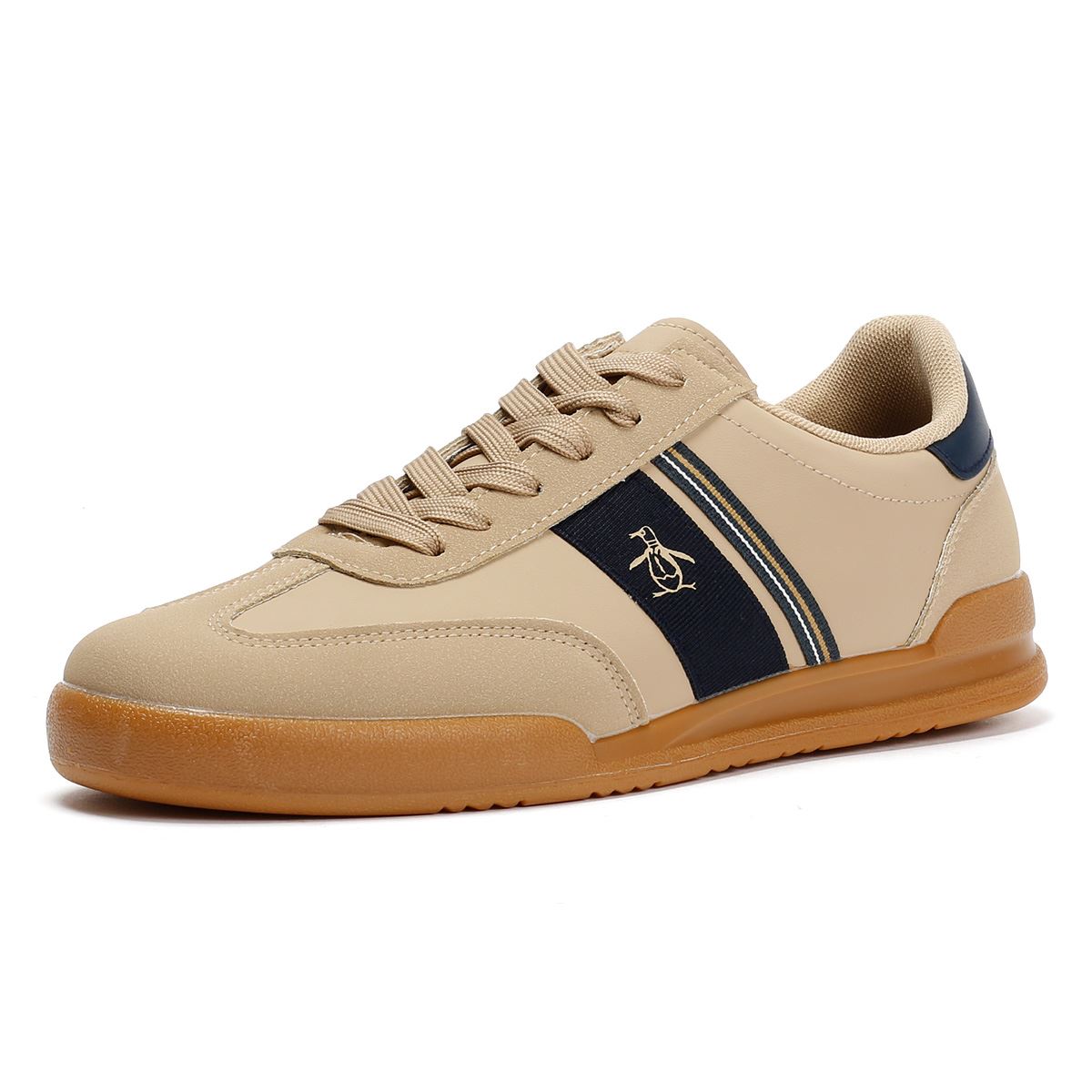 Penguin Gaz Men's Beige/Navy Sneakers