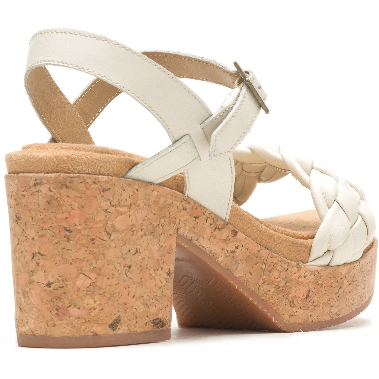 Hush Puppies Poppy Quarter Strap Leather Women's White Heels