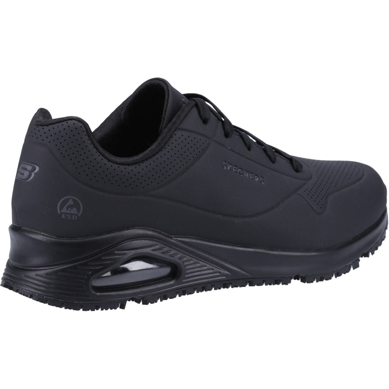Skechers Workwear Work Relaxed Fit: Uno SR - Sutal Men's Black Safety Sneakers