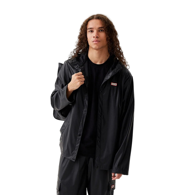 Hunter Izzy Hooded Unisex Adults Black Jacket