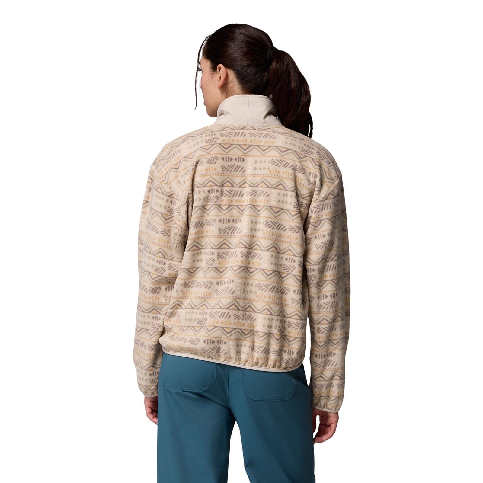 Columbia Sequoia Grove Printed Half Zip Polyester Women's Brown Pullover