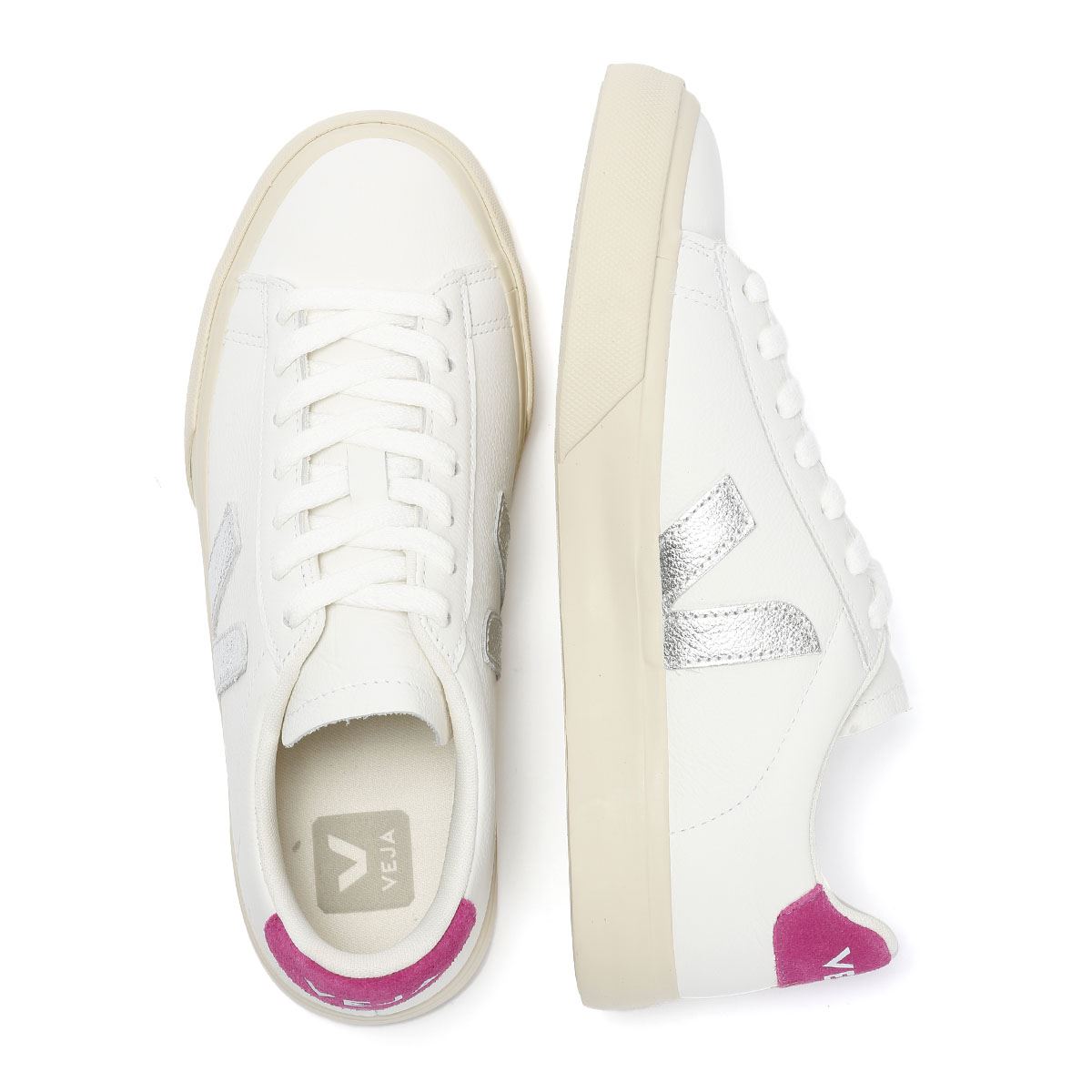 Veja Campo Leather Women's White/Silver/UltraViolet Sneakers