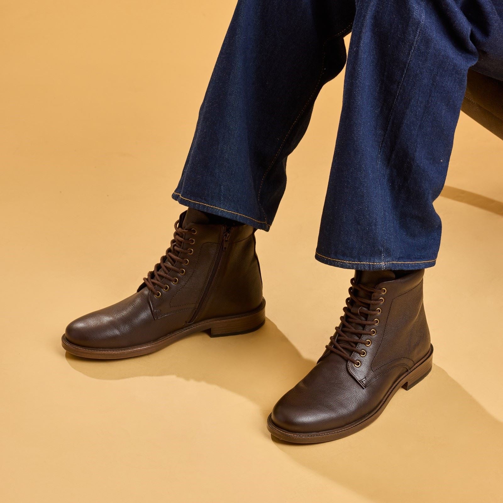 Hush Puppies Irwin Leather Men's BROWN Ankle Boots