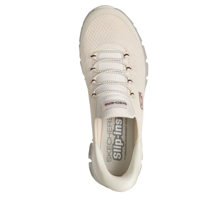 Skechers Slip-Ins Glide Step Vibey Mesh Women's White Sneakers