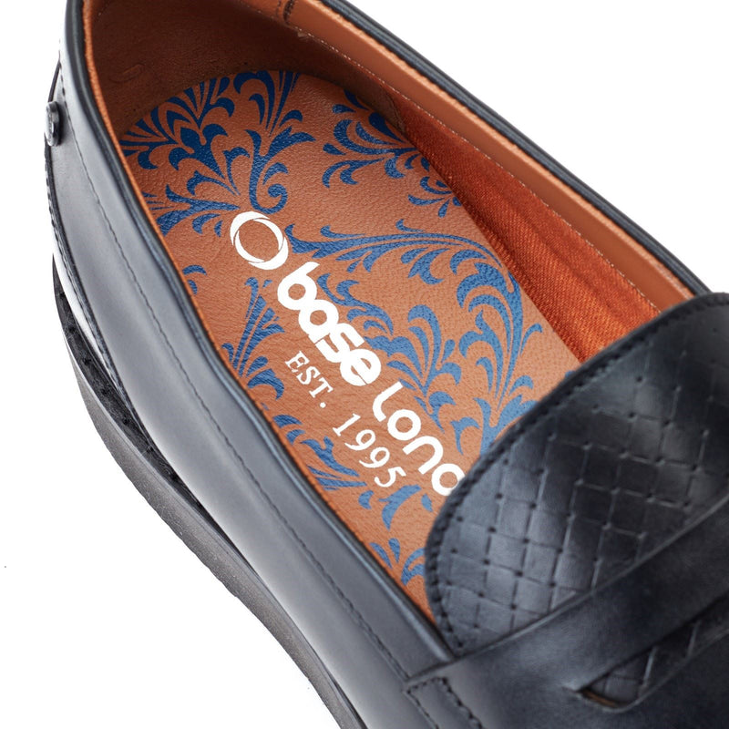 Base London Sid Leather Men's Black Loafers