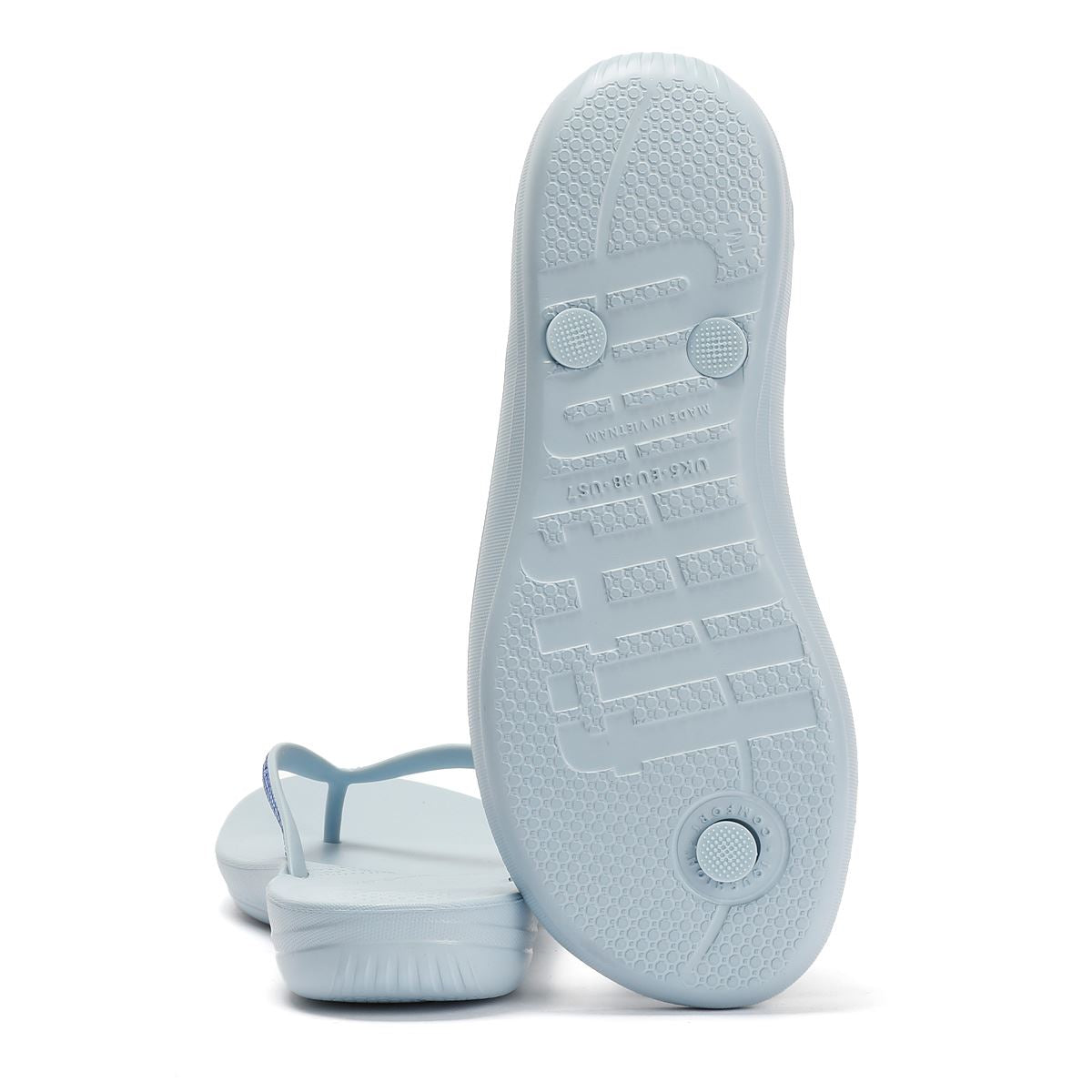 FitFlop Iqushion Sparkle Women's Cloudy Blue Flip Flops