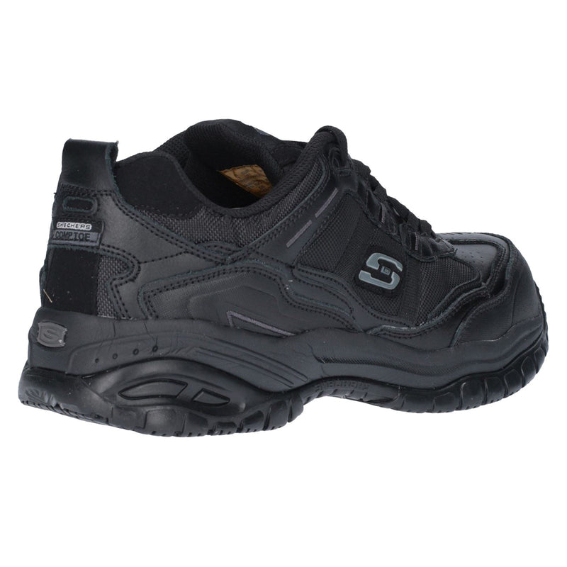 Skechers Workwear Soft Stride - Grinnell Suede Men's Black Safety Sneakers