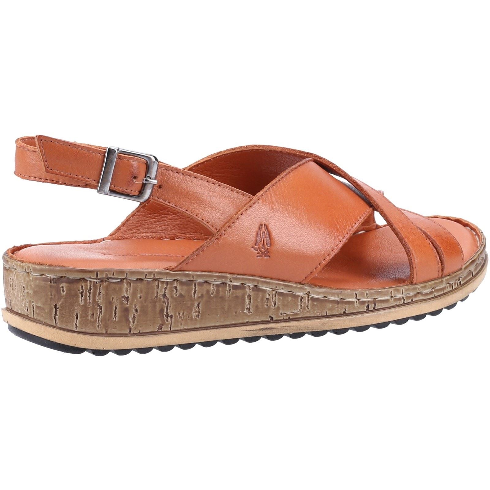 Hush Puppies Elena Leather Women's Tan Wedges