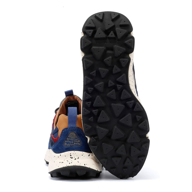 Flower Mountain Yamano 3 Suede Men's Light Navy/Orange Sneakers