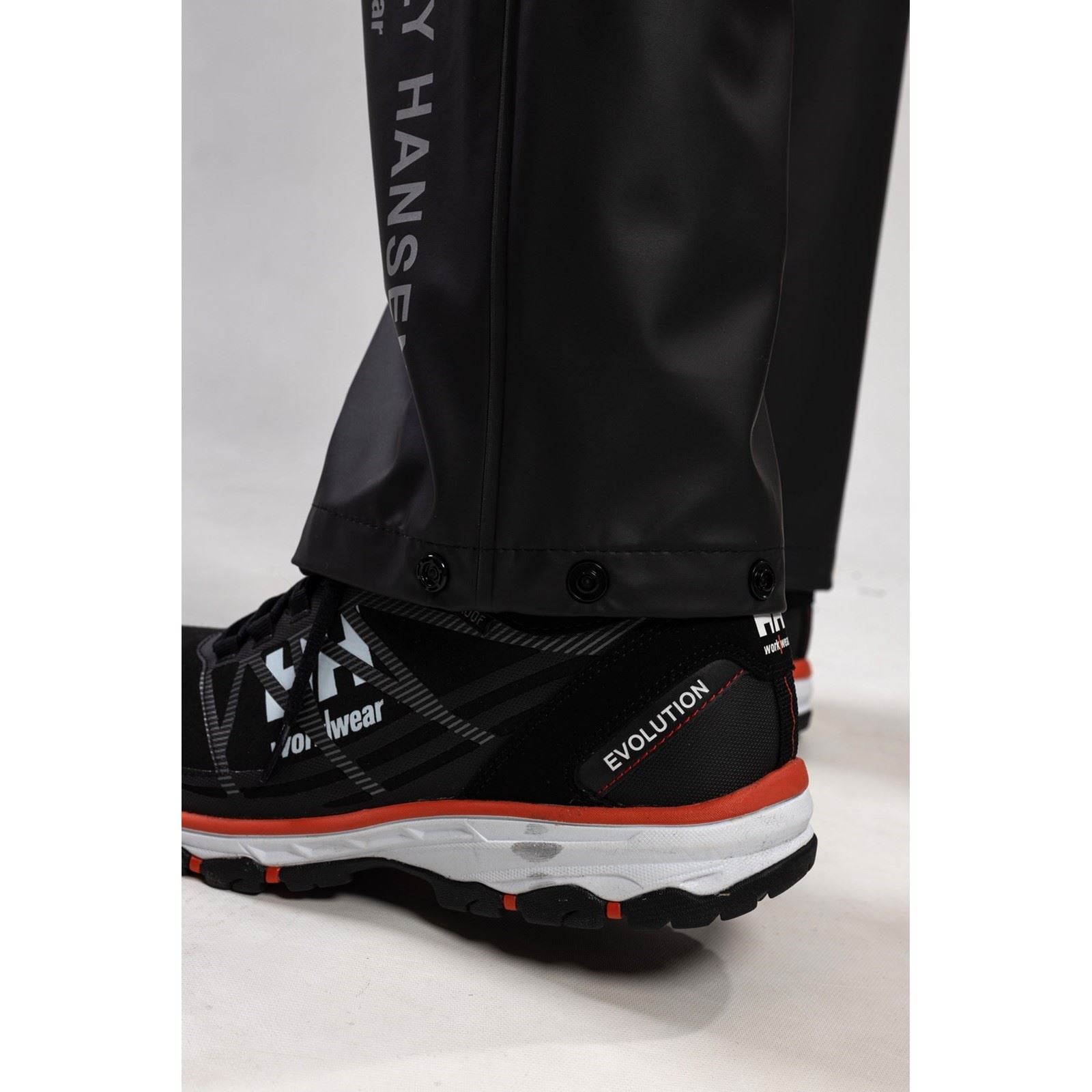 Helly Hansen Workwear Voss Polyester Unisex Adults Black Rain Trousers
