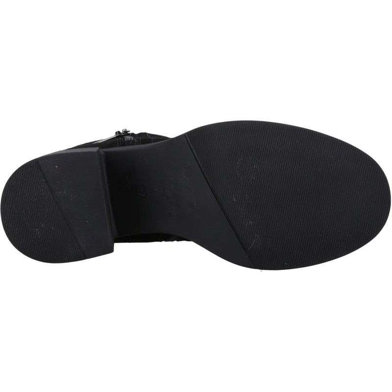 Hush Puppies Adele Suede Women's Black Heeled Ankle Boots