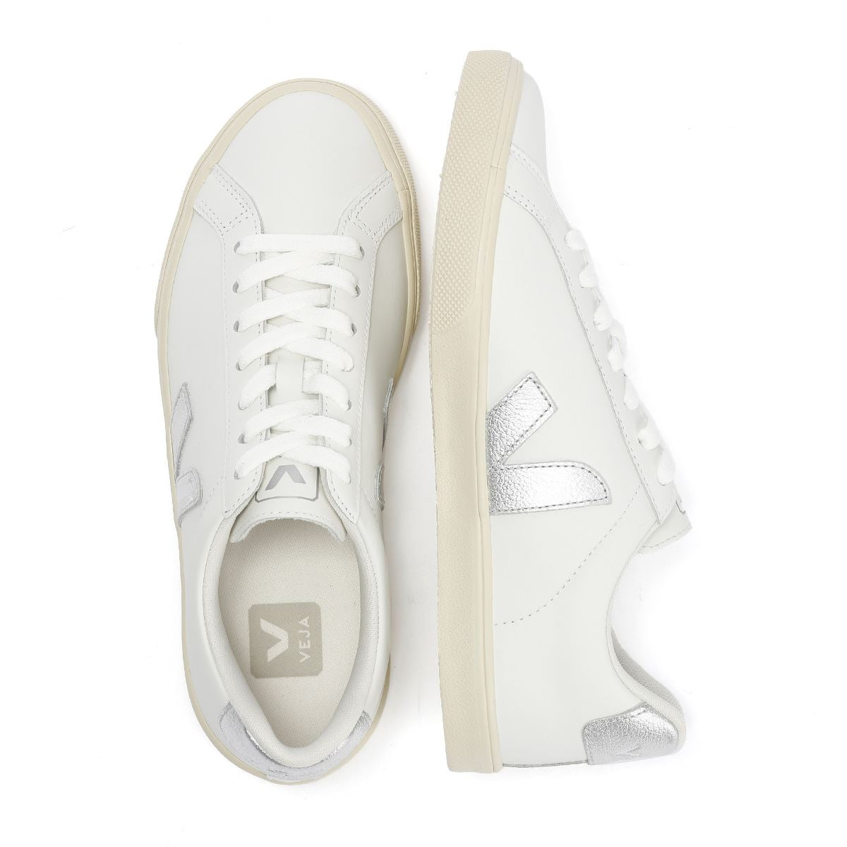 Veja Esplar Leather Women's Extra White/Silver Sneakers