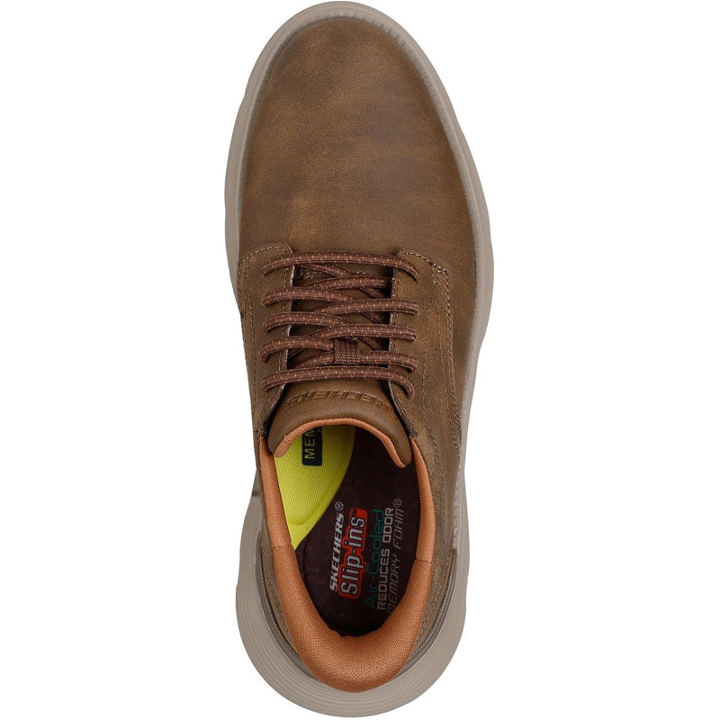 Skechers Garza Duran Leather Men's Taupe Sneakers