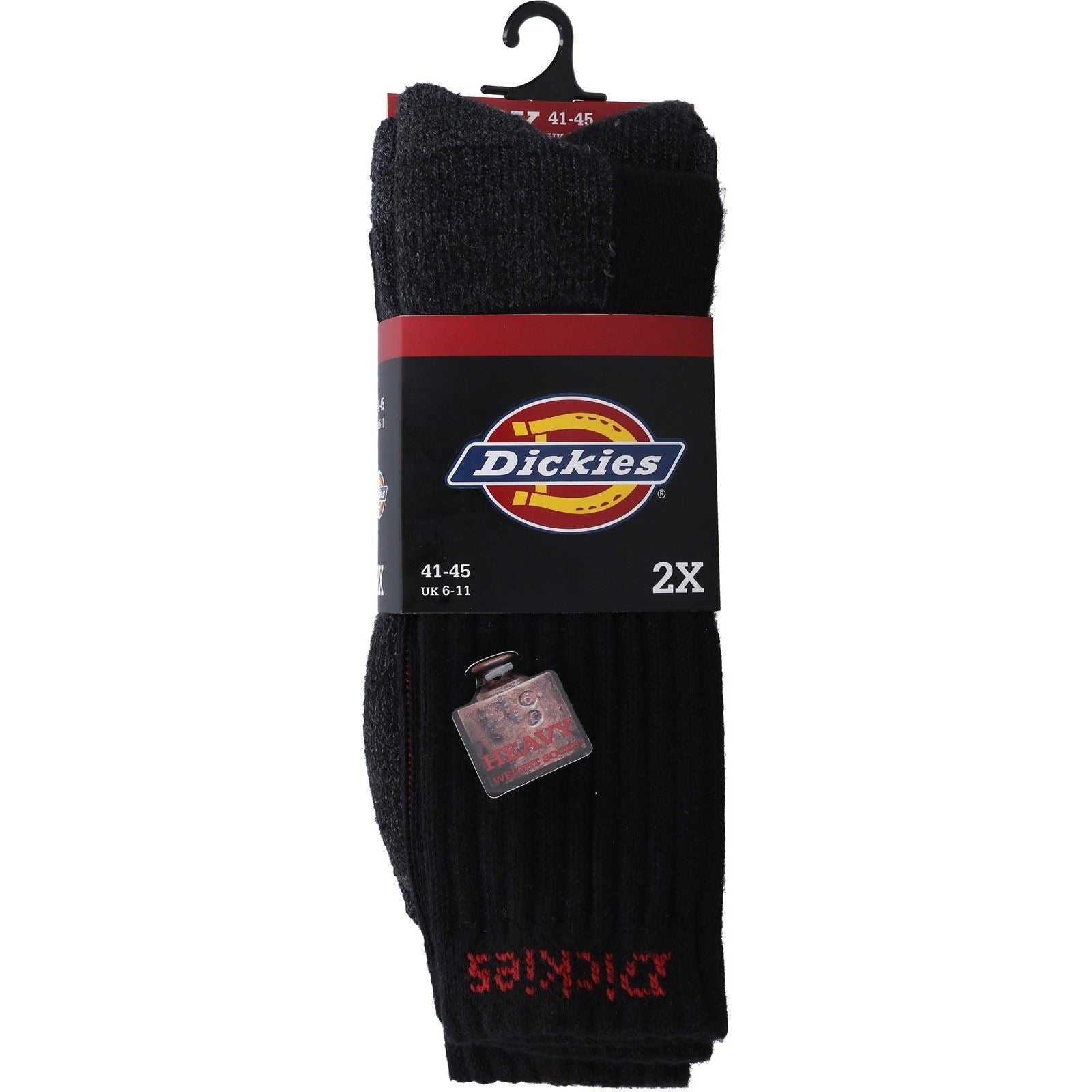 Dickies Industrial Cotton Unisex Adults Black Work Socks