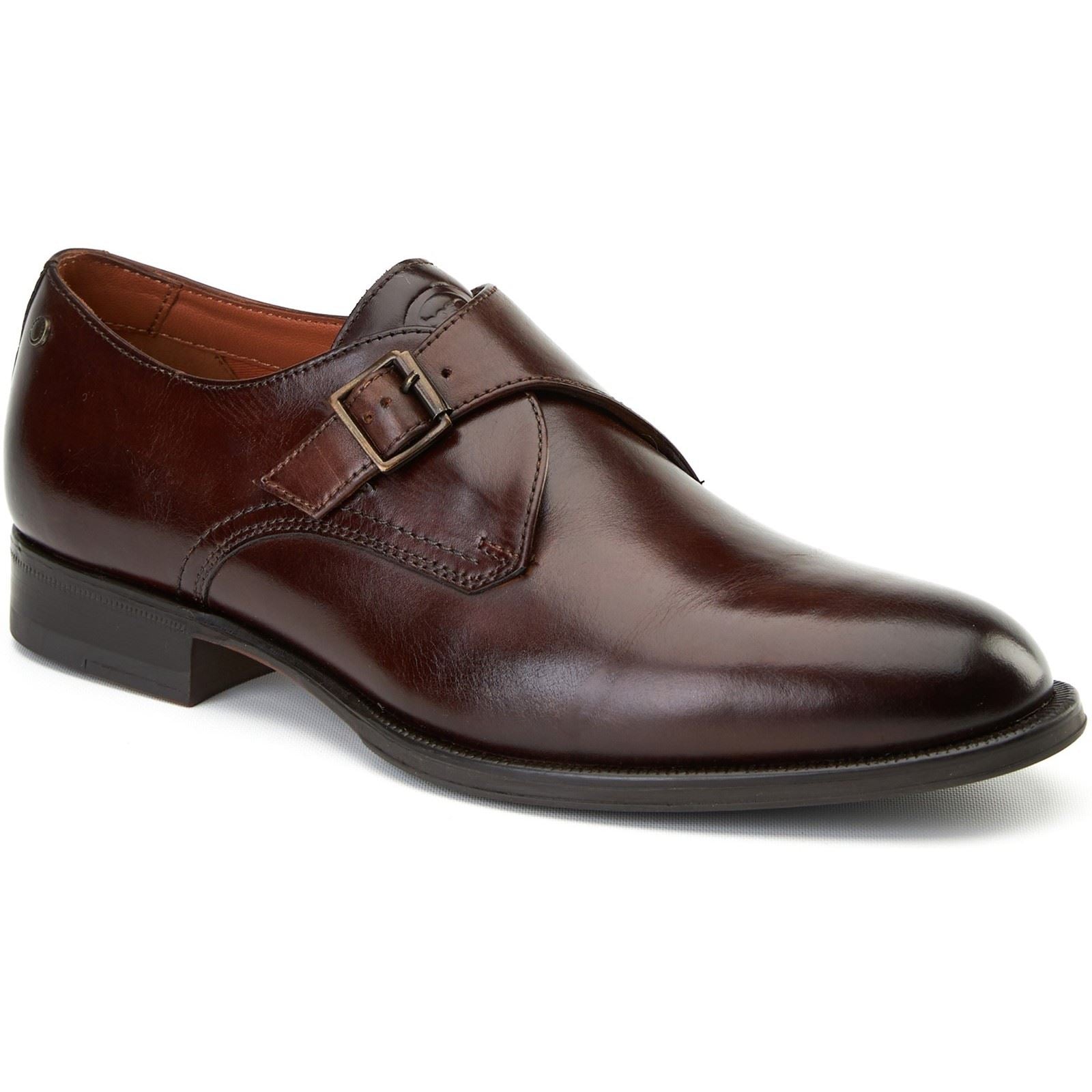 Base London Faraday Leather Men's Burnt Brown Shoes
