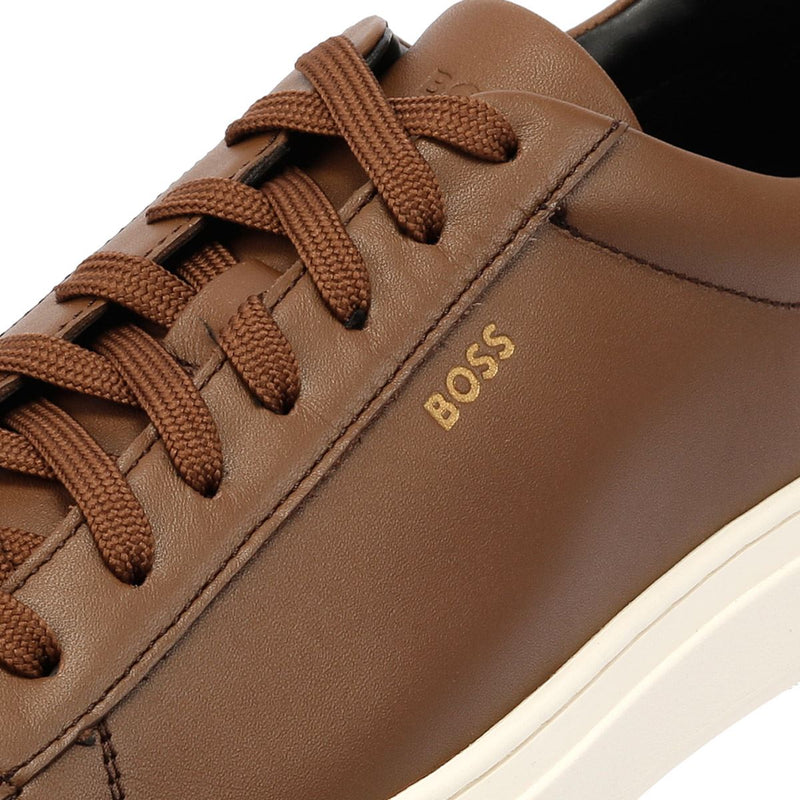 Boss Kieran Tennis Leather Men's Brown Sneakers