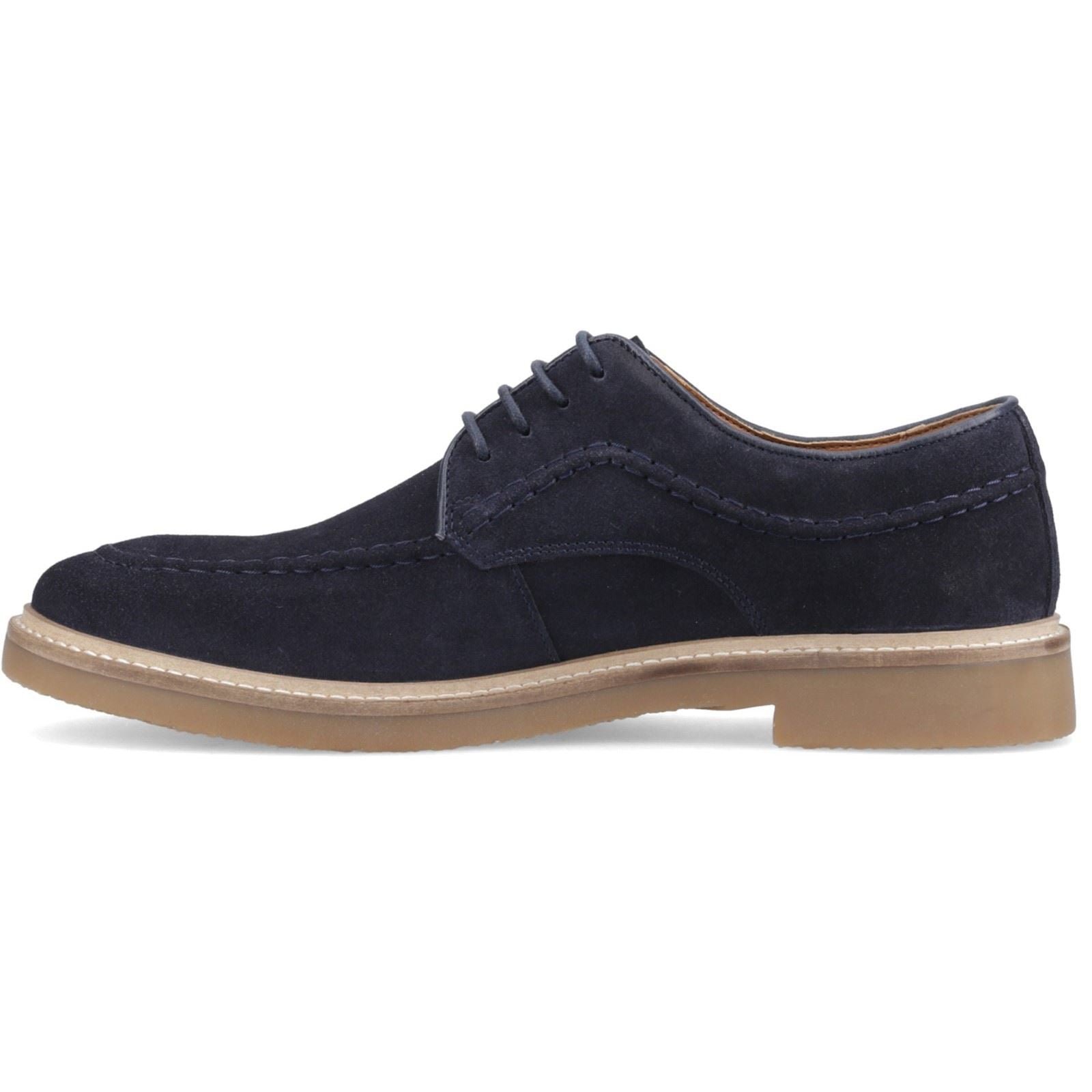Hush Puppies Genny Leather Men's Navy Lace-Up Shoes