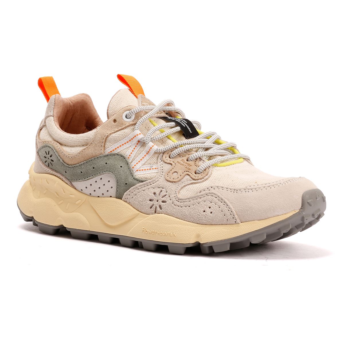 Flower Mountain Yamano 3 Off White/Green Sneakers