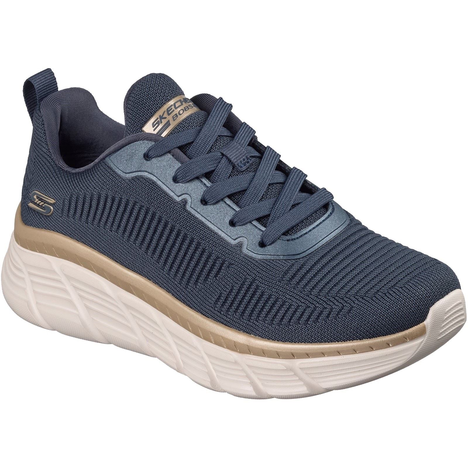 Skechers Bobs B Flex Hi Flying Textile Women's Navy/Gold Sneakers