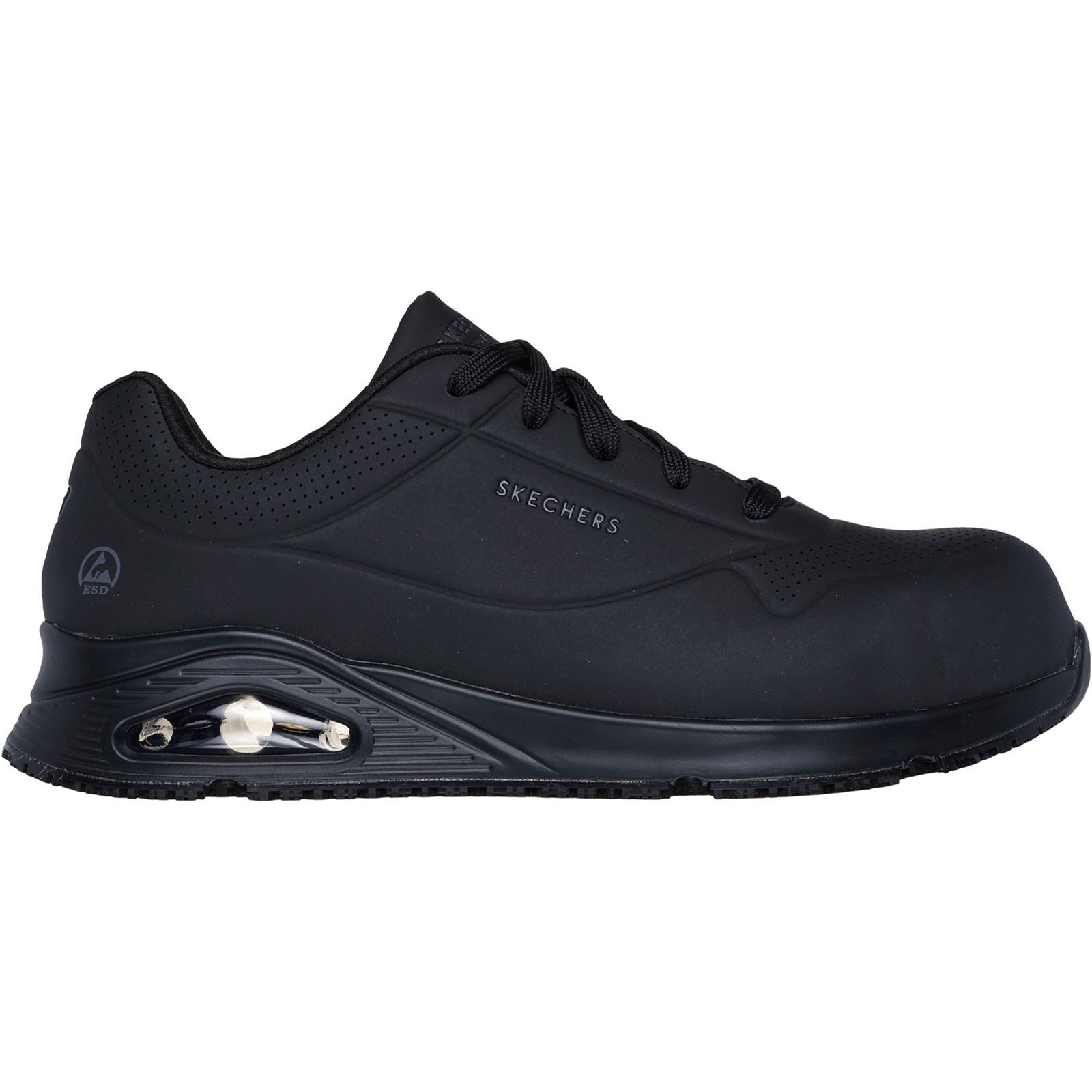 Skechers Workwear Uno SR - Doltin Durabuck Men's Black Safety Sneakers