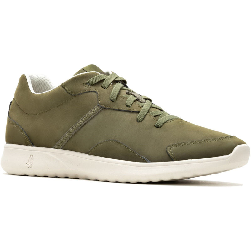 Hush Puppies The Good Leather Men's Olive Trainers