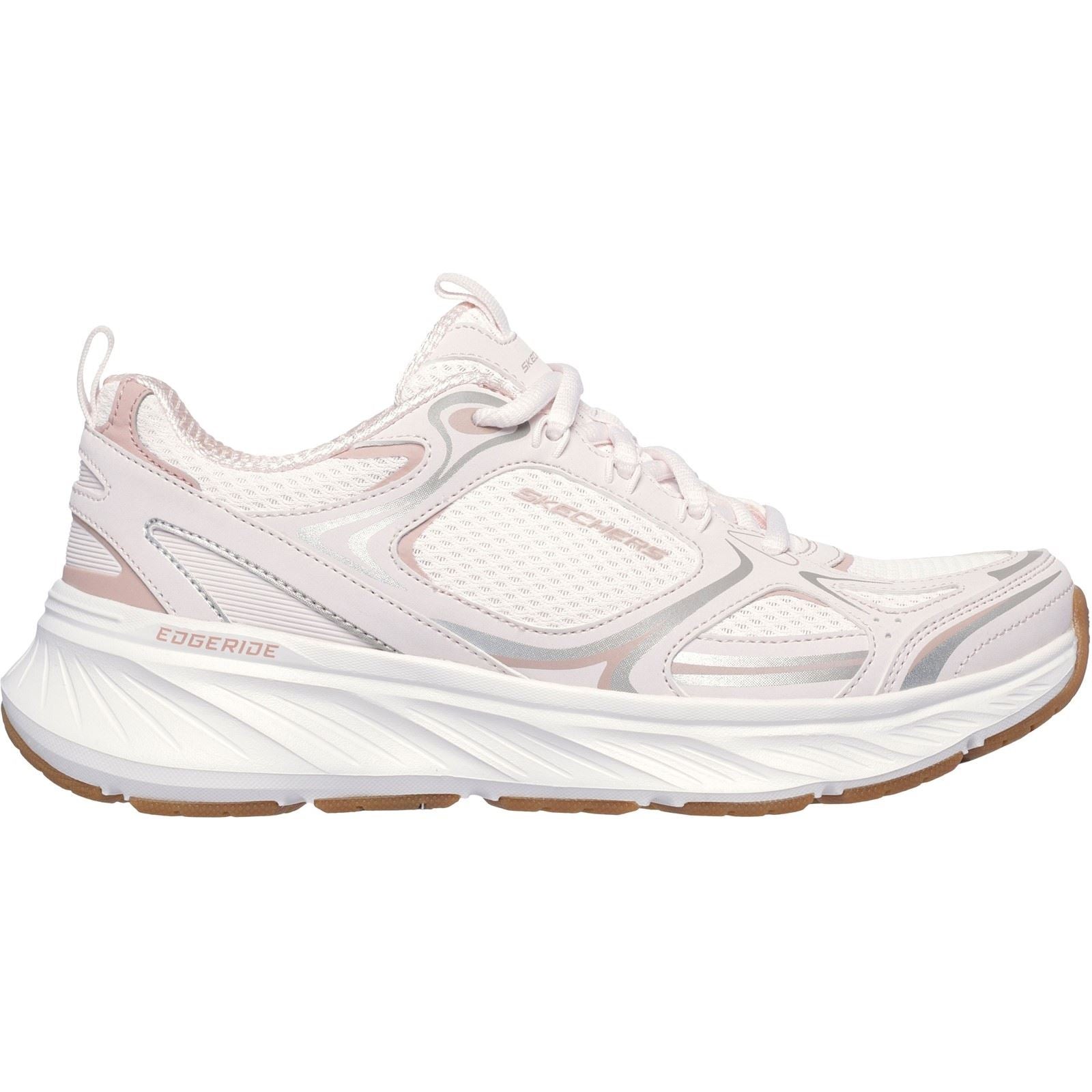 Skechers Edgeride Silver Eclipse Synthetic Women's Pink Sneakers