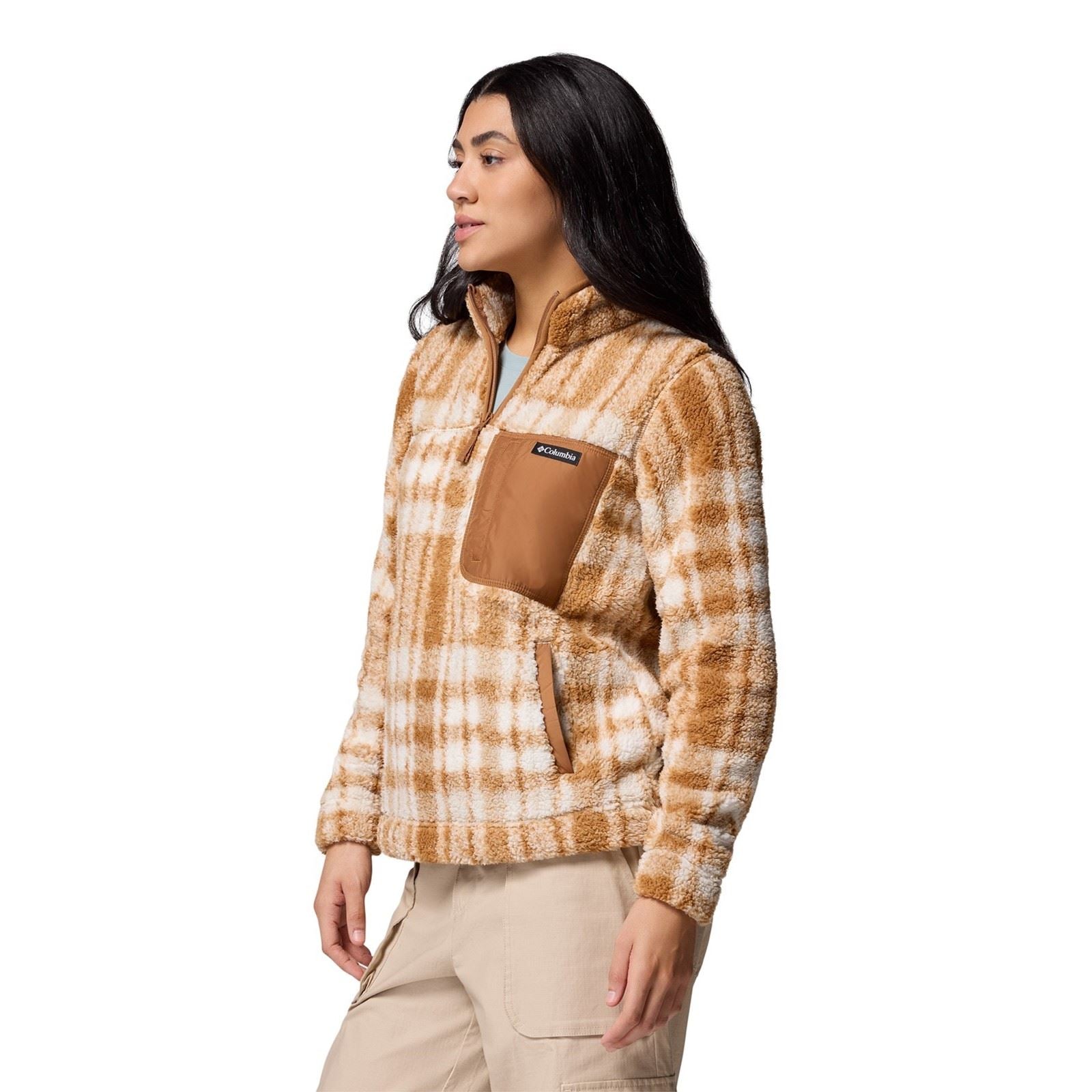 Columbia West Bend 1/4 Zip II Polyester Women's Brown Pullover