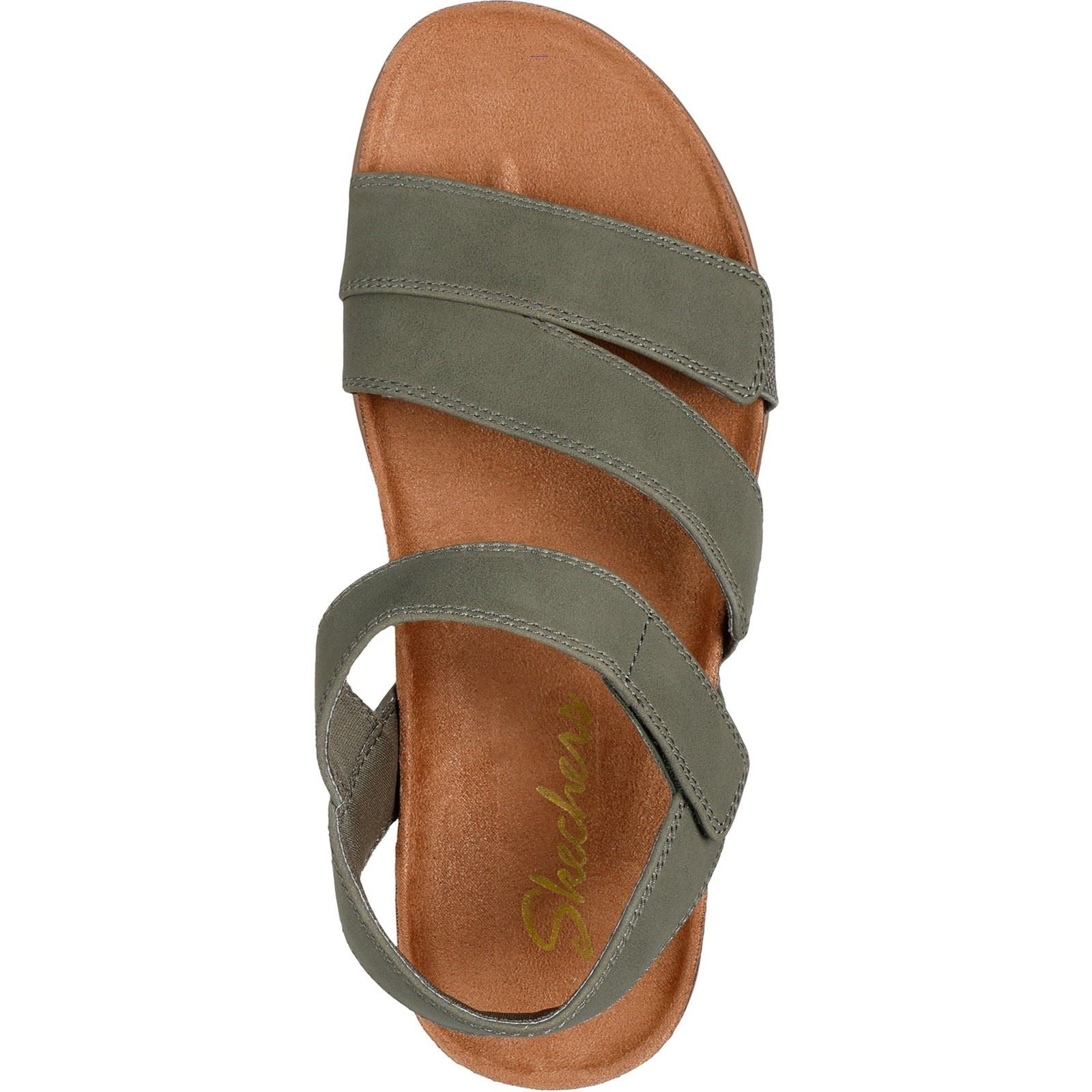 Skechers Lifted Comfort Polyurethane Women's Olive Sandals