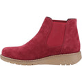 Hush Puppies Leonie Suede Women's Burgundy Flat Chelsea Boots