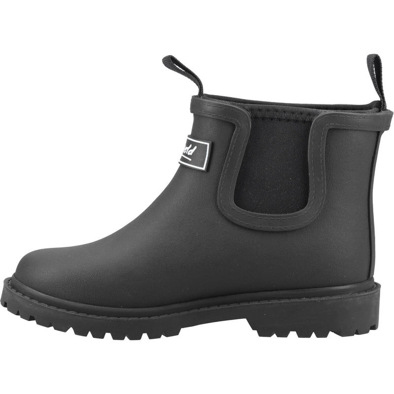 Black Wellington Dress Boots Wellies Waterproof Short Ankle Wellington  Chelsea PVC Rubber Rain