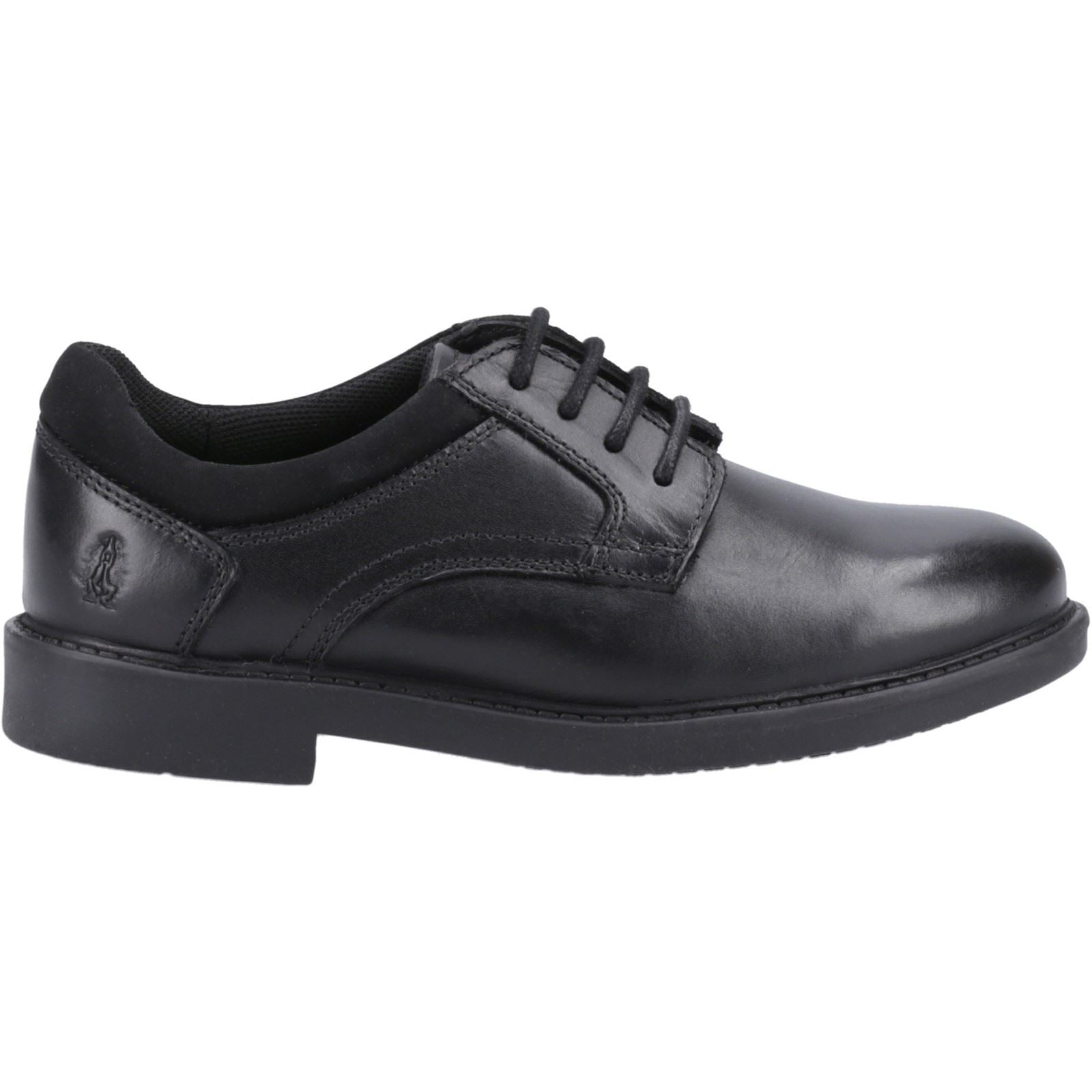 Hush Puppies Tommy Junior Leather Boy's Black Lace-Up Shoes