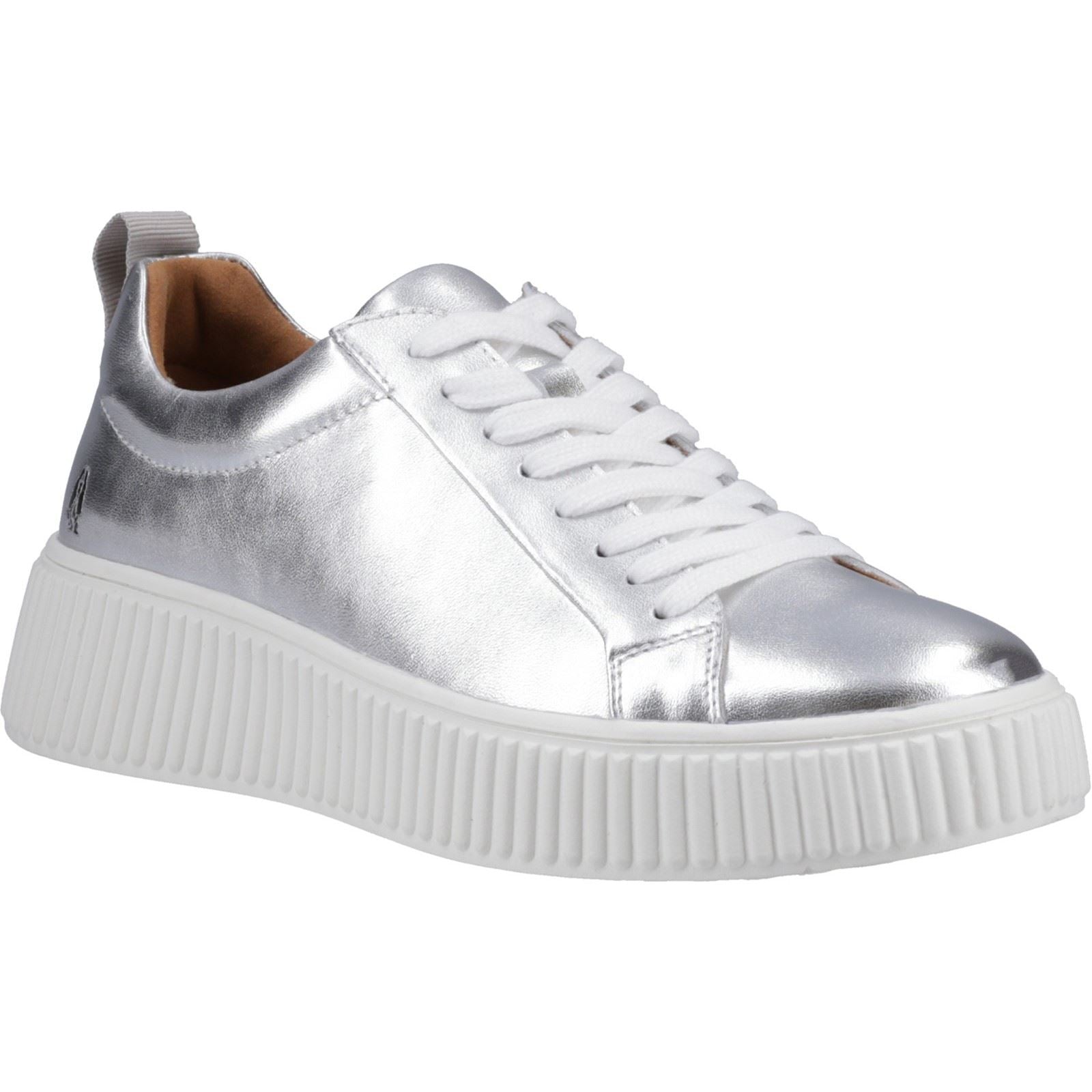 Hush Puppies Harlow Leather Women's Silver Trainers