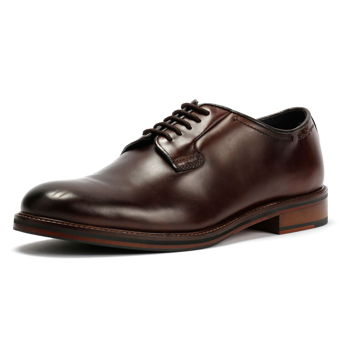 Ben Sherman Hoxton Brush Off Leather Men's Brown Lace-Up Shoes