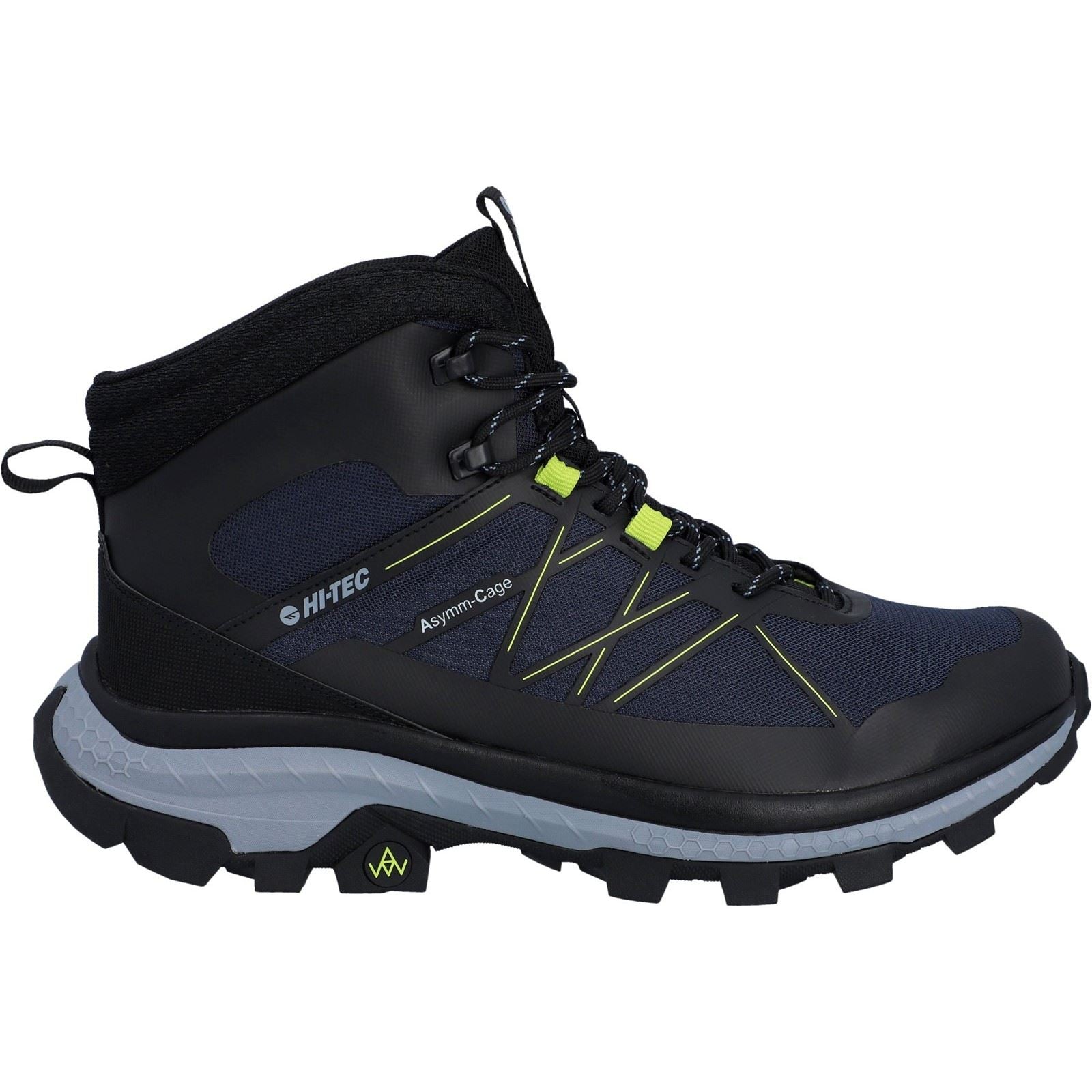 Hi-Tec Infuse Mid Polyester Men's Black/Spellbound/Acid Lime Hiking Boots