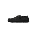 HEYDUDE Wally Sox Faux Suede Men's Micro Total Black Boat Shoes
