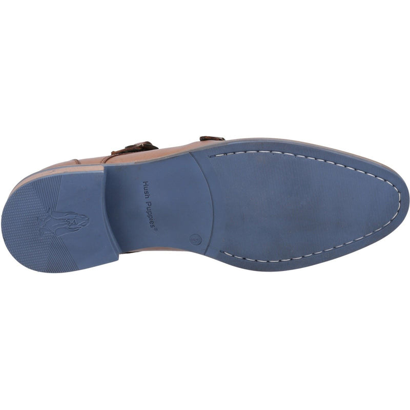 Hush Puppies David Leather Men's Tan Double Monk Shoes