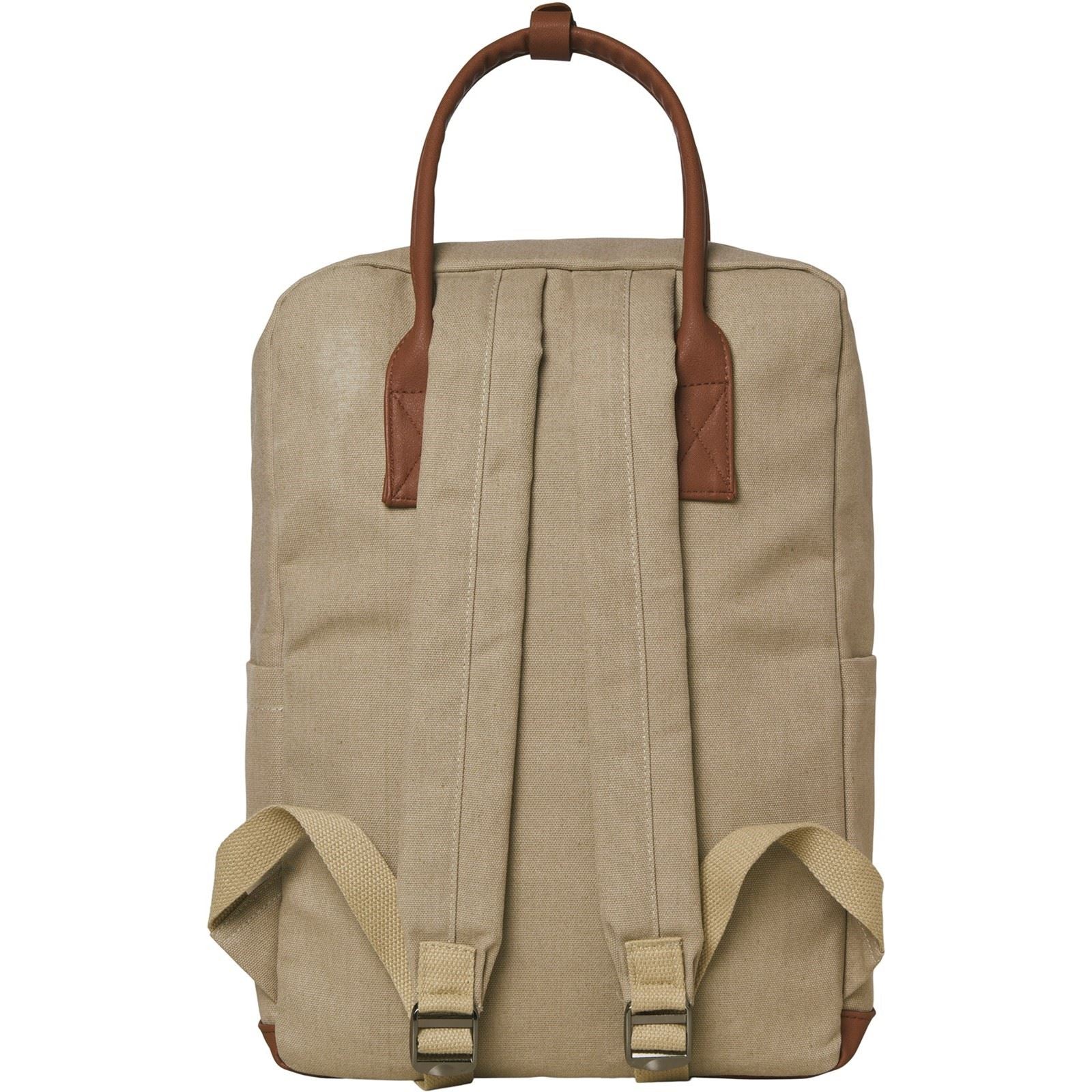 Jack & Jones Pascal Cotton Unisex Adults Beige Backpack - One Size