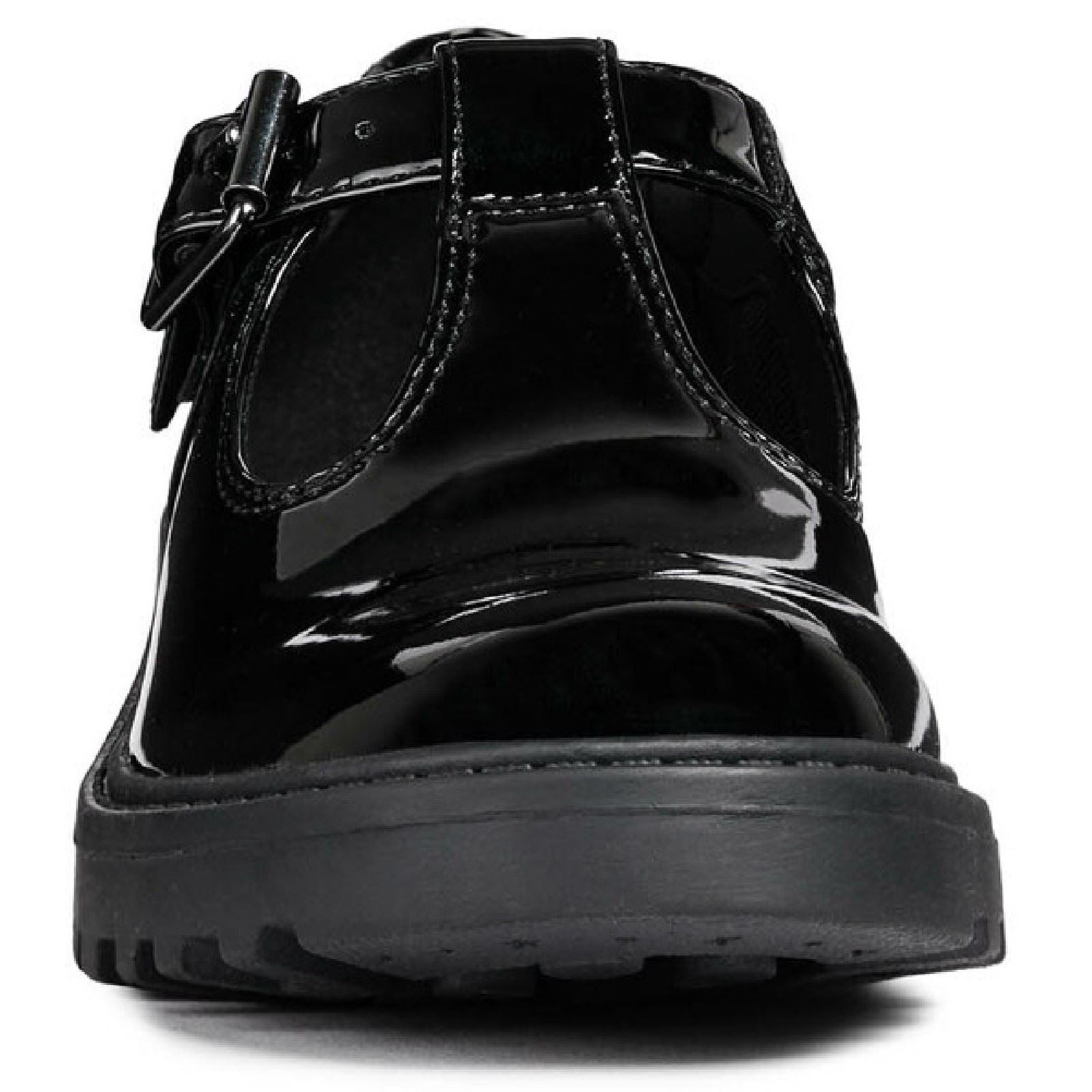Geox J Casey G. E Leather Girl's Black Patent Shoes