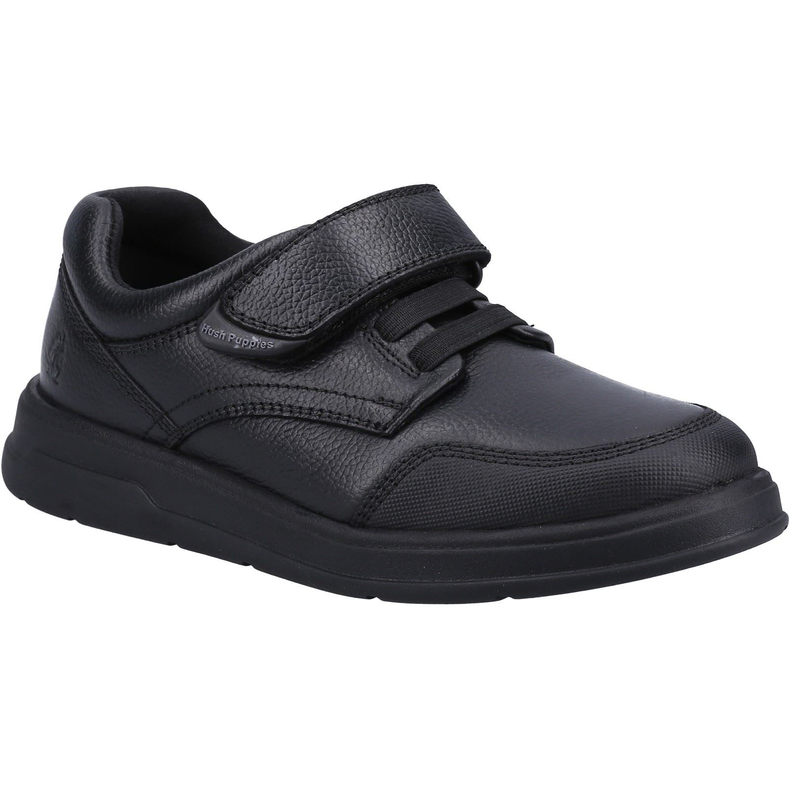 Hush Puppies Rowan SNR Leather Boys's Black Lace-Up Shoes
