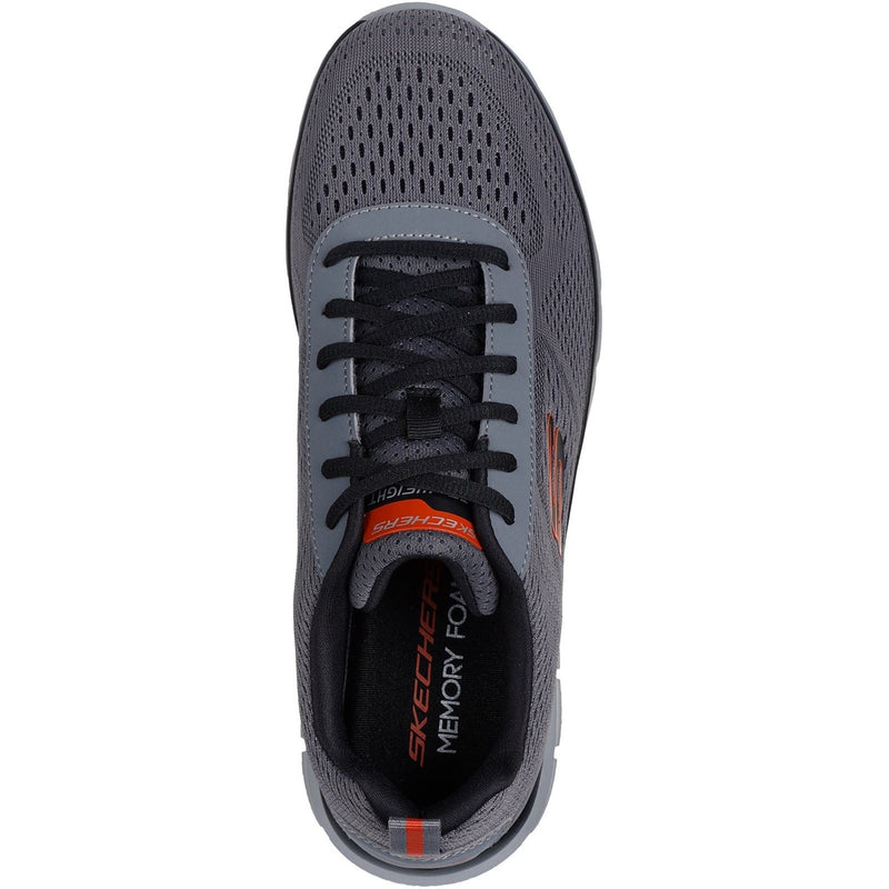 Skechers Track Leshur Synthetic Men's Charcoal/Orange Trainers