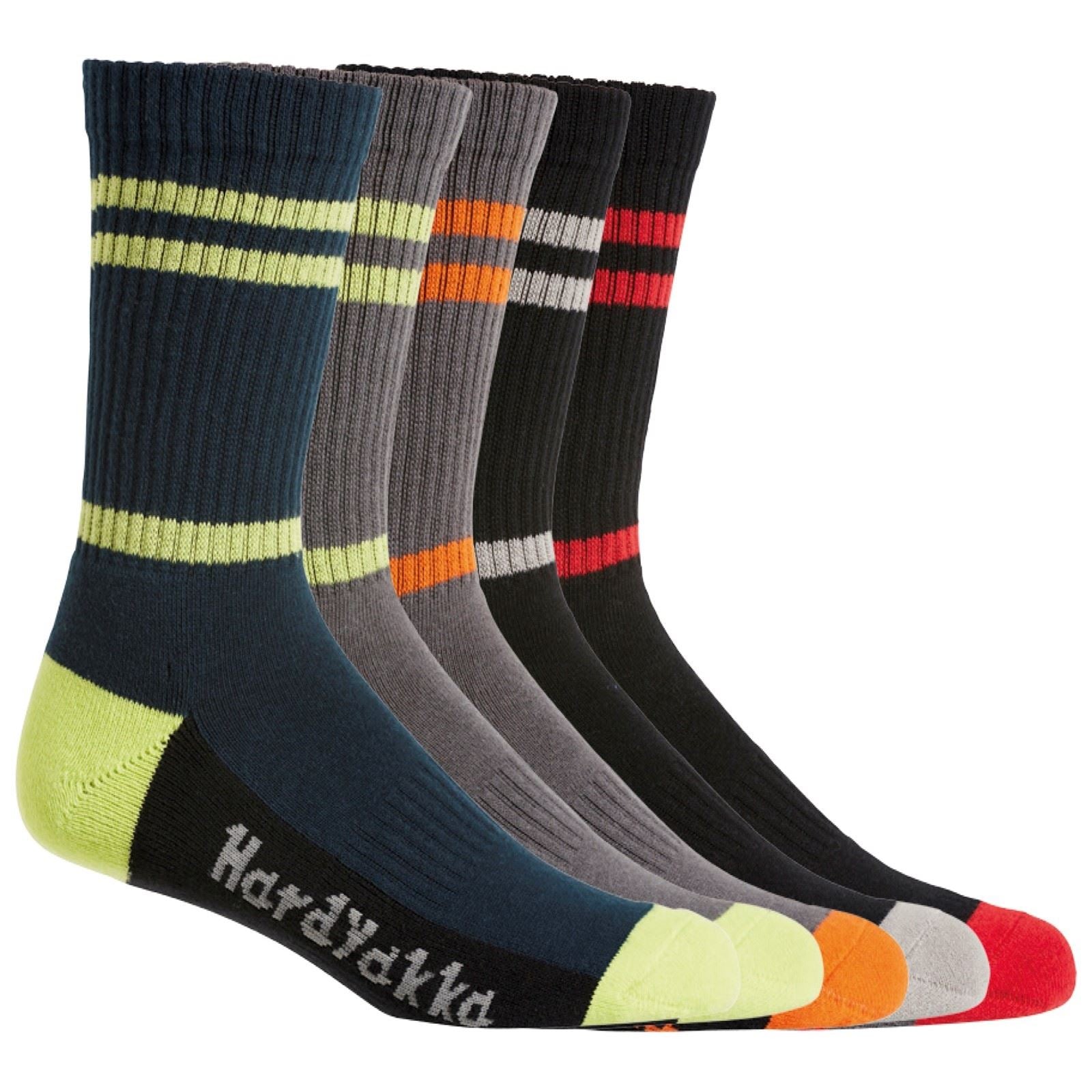 Hard Yakka Crew Cotton Unisex Adults Multicoloured Work Socks