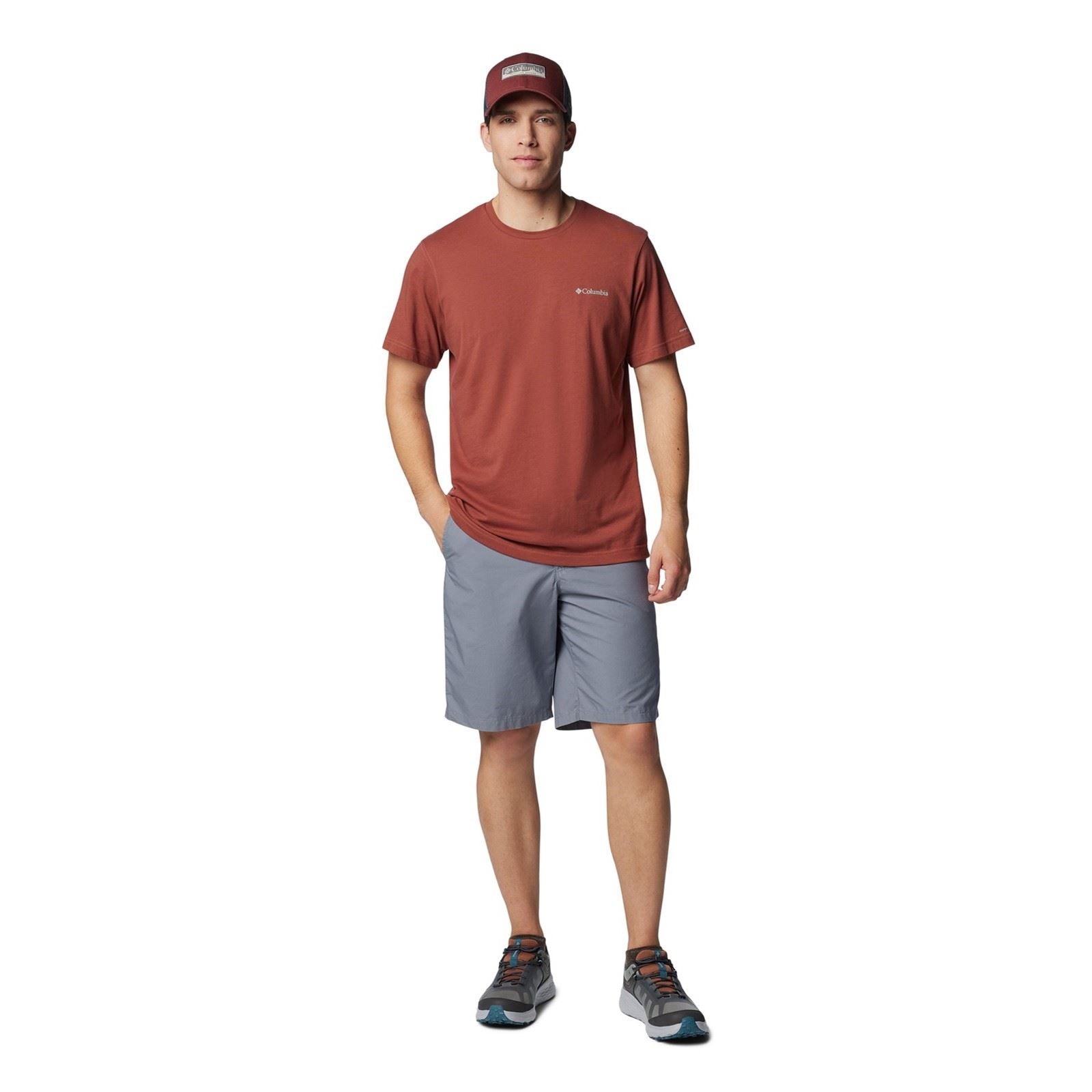 Columbia Washed Out Cotton Men's Grey Knee-Length Shorts