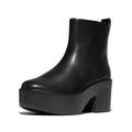 FitFlop Platfforms Heeled Leather Women's Black Boots