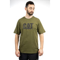 Caterpillar Trademark Logo Cotton Men's Green T-Shirt